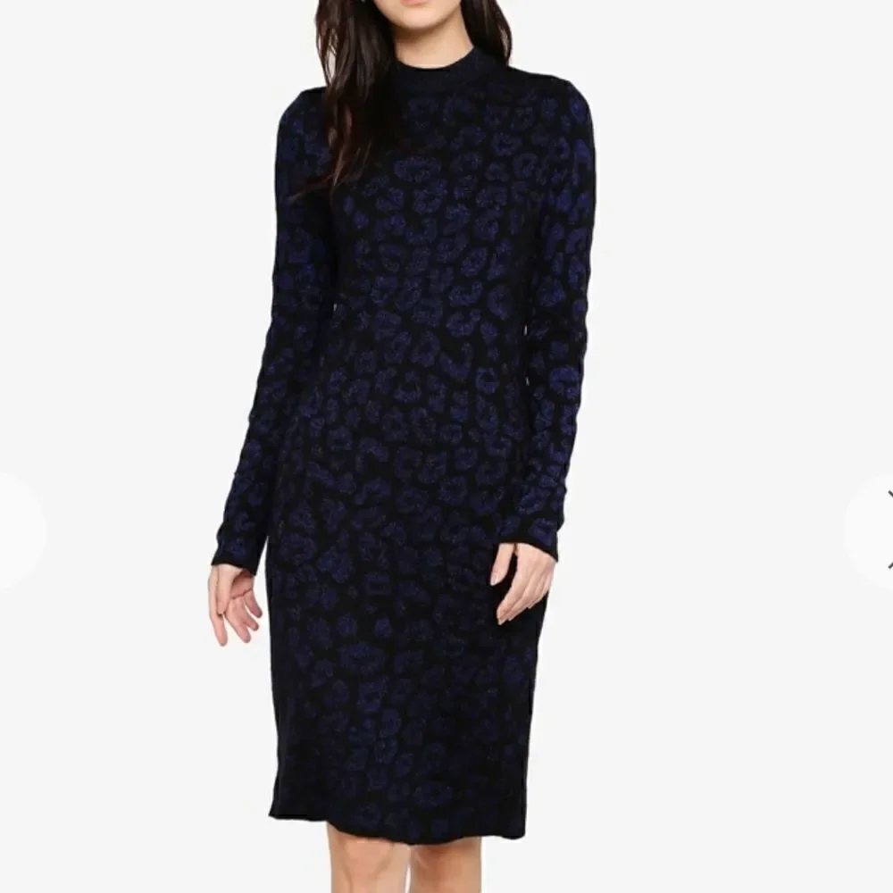 NWT Banana Republic Leopard Sweater Dress - Picture 5 of 11